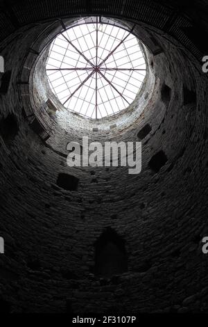 Interior of tower Yedikule Fortress in Istanbul, Turkey Stock Photo