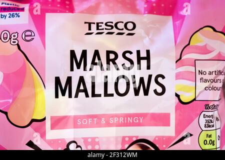 Tesco Marshmallows Stock Photo