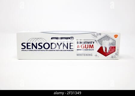 Sensodyne Sensitivity & Gum Whitening Toothpaste Stock Photo