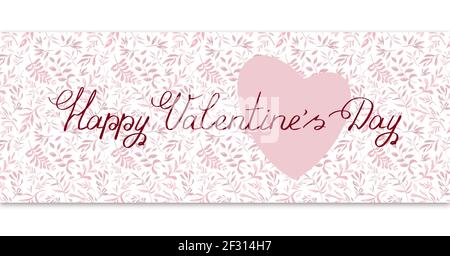 Happy Valentine's Day phrase made with a red marker Stock Photo