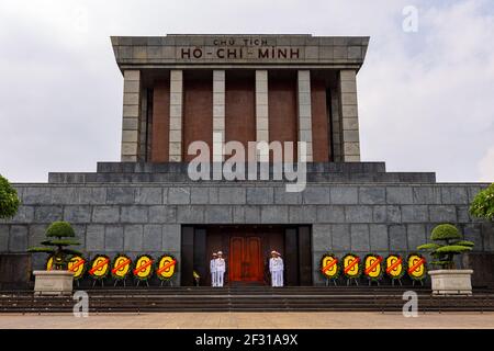 The Ho Chi Minh monument of Hanoi in Vietnam