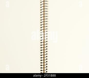 Open spiral notebook with blank white sheets Stock Photo