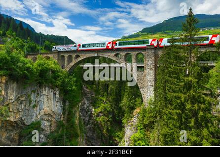 geography / travel, Switzerland, Solisbruecke, Grisons, Additional-Rights-Clearance-Info-Not-Available Stock Photo