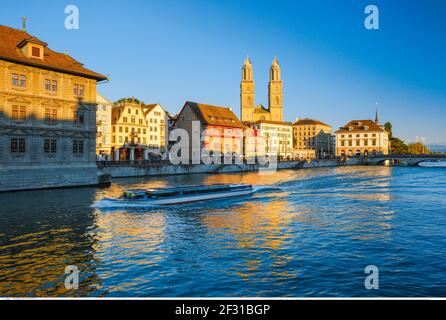 geography / travel, Switzerland, inhabitant of Zurich Grossmuenster, Additional-Rights-Clearance-Info-Not-Available Stock Photo