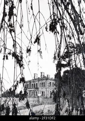 Oulton Hall, near Leeds in 1987 before renovation. Stock Photo