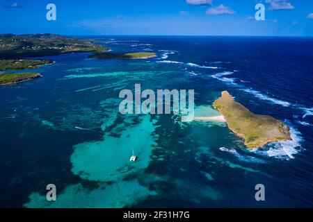 France, West Indies, Martinique, Sainte-Anne, English Bay Stock Photo