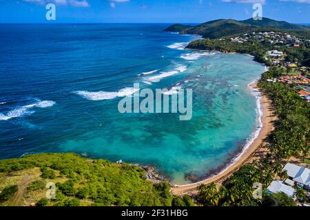 France, West Indies, Martinique, Nature Reserve of the Caravelle, peninsula of the Caravelle Stock Photo