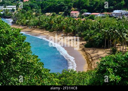 France, West Indies, Martinique, Nature Reserve of the Caravelle, peninsula of the Caravelle Stock Photo