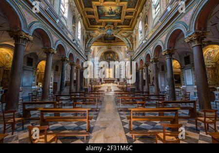 Basilica of San Bartolomeo all'Isola, on the Tiberina Island in Rome, Italy. Stock Photo