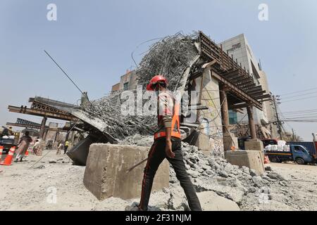 Dhaka, Dhaka, Bangladesh. 14th Mar, 2021. March, 14, 2021 A pier cap ...