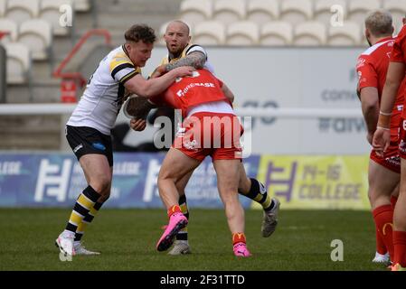 during the Betfred Super League Friendly match between Hull KR V Castleford Tigers at Craven Park, Hull,  United Kingdom on 14 March 2021 Stock Photo