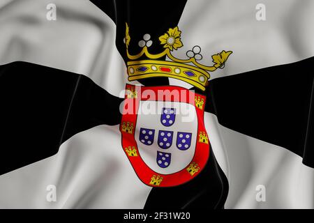 Ceuta official flag.3D render illustration Stock Photo