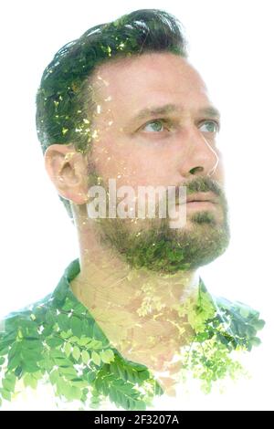 A picturesque portrait of a man with beard Stock Photo