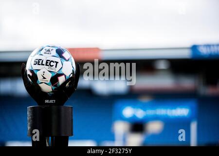 Haderslev, Denmark. 14th Mar, 2021. The match ball from Select is ready for the 3F Superliga match between Soenderjyske and AC Horsens at Sydbank Park in Haderslev. (Photo Credit: Gonzales Photo/Alamy Live News Stock Photo