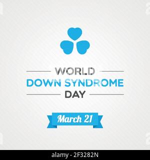 World Down Syndrome Day. March 21. Vector illustration, flat design Stock Vector