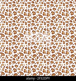Abstract vector leopard print. Seamless pattern in brown colors. Natural color Stock Vector