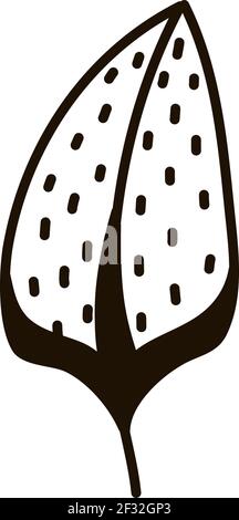 Duck feather, illustration, vector on a white background Stock Vector