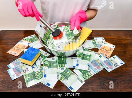 Symbol photo money laundering Stock Photo