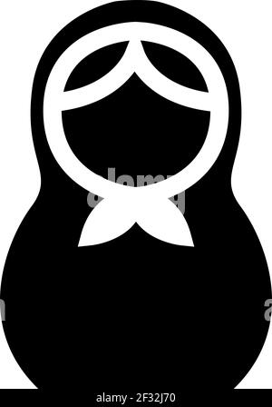 Russian matryoshka, illustration, vector on a white background Stock Vector