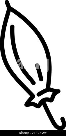Closed rain umbrella, illustration, vector on a white background Stock Vector