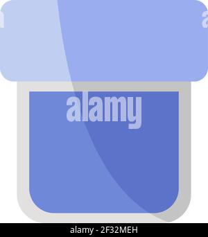 Blue gouache, illustration, vector on a white background Stock Vector