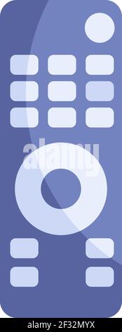 Blue TV remote, illustration, vector on a white background Stock Vector