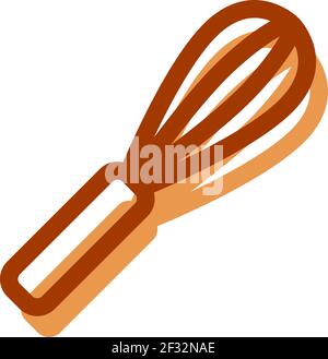 Hand whisk, illustration, vector on a white background Stock Vector