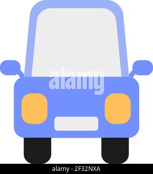 Blue car, illustration, vector on a white background Stock Vector
