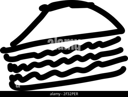 Toasted sandwich, illustration, vector on a white background Stock Vector
