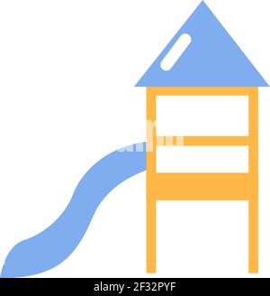 Childrens slide, illustration, vector on a white background Stock Vector