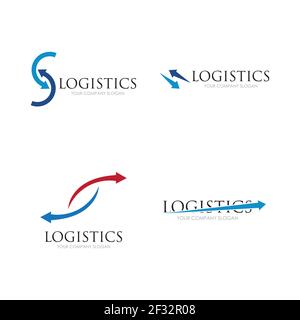 Vector logo template for logistics and delivery company. Stock Vector