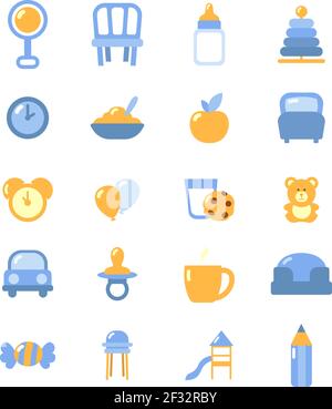 Kindergarten time, illustration, vector on a white background Stock Vector