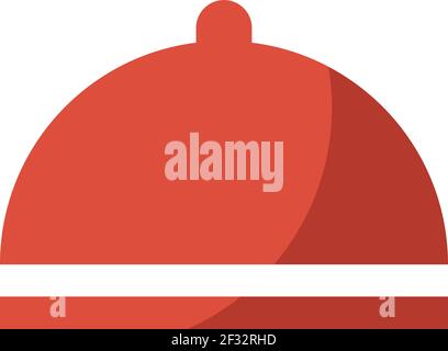 Red food tray, illustration, vector on a white background Stock Vector