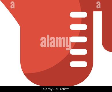 Kitchen liquid measurer, illustration, vector on a white background Stock Vector