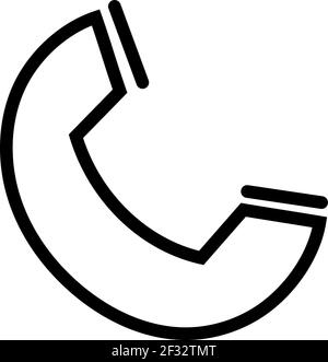 Weird phone handle, illustration, vector on a white background Stock Vector