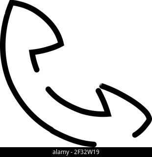 Broken phone handle, illustration, vector on a white background Stock Vector