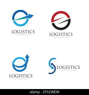 Vector logo template for logistics and delivery company. Stock Vector