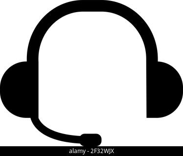 Black work headphones, illustration, vector on a white background Stock Vector
