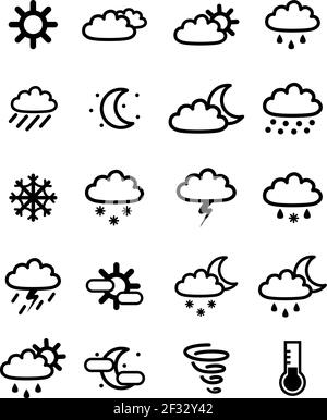 Weather cast, illustration, vector on a white background Stock Vector