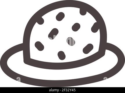 Fedora hat, illustration, vector on a white background Stock Vector