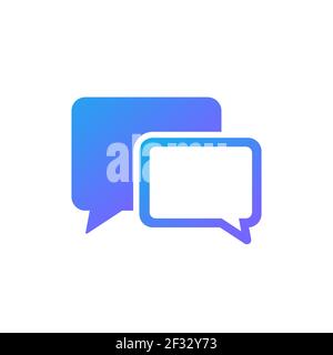 Chat Speech Bubbles Icon. Dialog symbol isolated on white background Vector EPS 10 Stock Vector