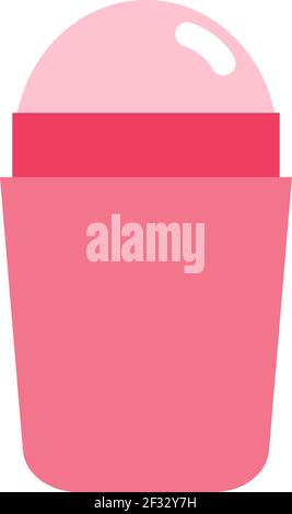 Pink antiperspirant, illustration, vector on a white background Stock Vector