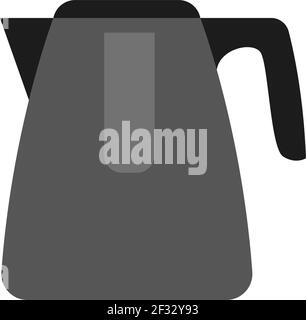 Electric grey kettle, illustration, vector on a white background Stock Vector