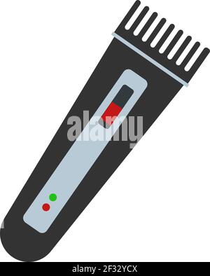 Beard Trimmer, illustration, vector on white background. Stock Vector
