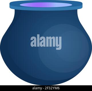 Blue vase, illustration, vector on white background. Stock Vector