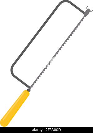 Coping saw, illustration, vector on white background. Stock Vector