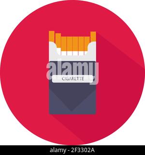 Pack of cigarettes, illustration, vector on white background. Stock Vector