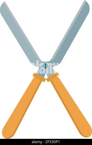 Hedge trim, illustration, vector on white background. Stock Vector