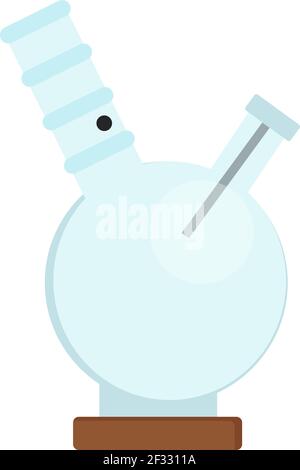 Smoking bong, illustration, vector on white background. Stock Vector