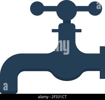 Water sink, illustration, vector on white background. Stock Vector